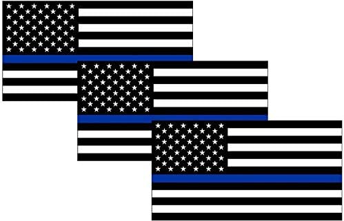 Ince Mavi Çizgi Mavi Lives Matter Bayrak Etiket Paketi Araba Kamyon Çıkartması Hediye Seti Destek Polis Memurları Kolluk