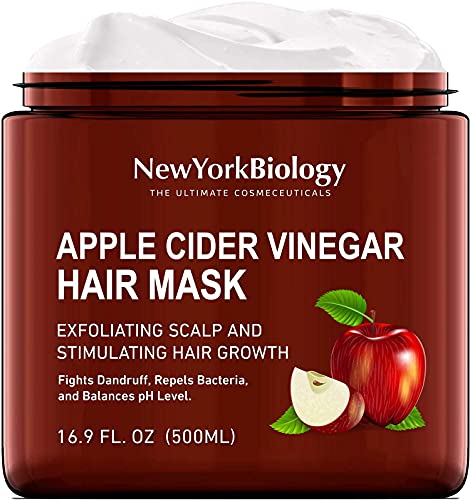 Kuru Saçlar ve Saç Derisi için Elma Sirkeli Saç Maskesi İçeren New York Biyoloji Çay Ağacı Şampuanı ve Saç Kremi Seti - Derin