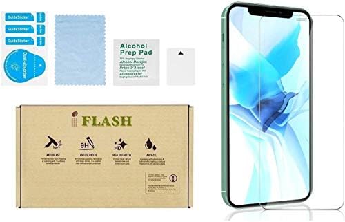 İFLASH [5 Paket] Cam Ekran Koruyucu için Apple iPhone 12 Pro / iPhone 12 6.1 inç 2020 Temperli Cam [Vaka Dostu] HD Temizle