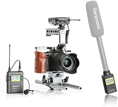 Saramonic UWMIC9 UHF Kablosuz Yaka + XLR Verici Mikrofon Sistemi ile Bodypack Verici + Lav Mikrofon, XLR Plug-Verici, Alıcı,