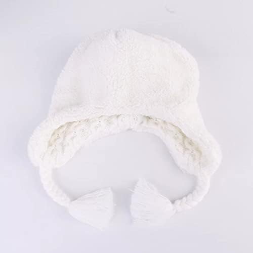 LLmoway bebek yürümeye başlayan bere kulak flep Pom kış yumuşak sıcak sevimli polar şapka