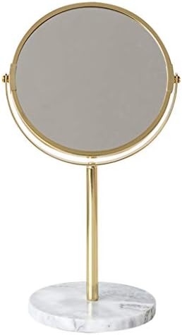 Çift Taraflı Büyüteç makyaj aynası, Altın Tuvalet Masası Aynası 180 Derece Ücretsiz Rotasyon Banyo veya Yatak Odası için