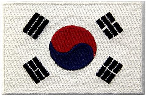 Güney Kore Bayrağı İşlemeli Kore Ulusal Amblemi Demir On Yama Dikmek