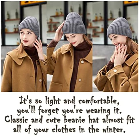 HiRui Örgü Bere Erkek Kadın Çocuklar için, Kış Şapka Sıcak Klasik Günlük Kafatası Kapaklar