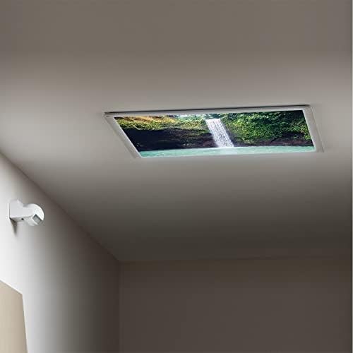 Tavan ışık difüzör panelleri için floresan ışık kapakları-Şelale Deseni-Sınıf ofisi için floresan ışık kapakları - 2ft x