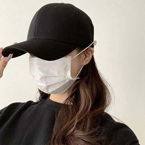 Açık beyzbol şapkası ile Face_Mask Tutucu Düğmeleri Kadın Erkek Ayarlanabilir Strapback Şapka Giymek için yüz kapatma