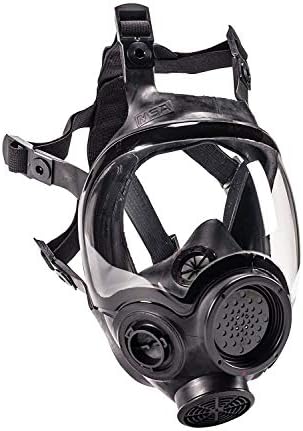 MSA 805420 Advantage 1000 Serisi Tam Yüz Maskesi Maskeleri-Boyut: Büyük, Hycar, Çift Bağlantı Noktalı, Yeniden Kullanılabilir