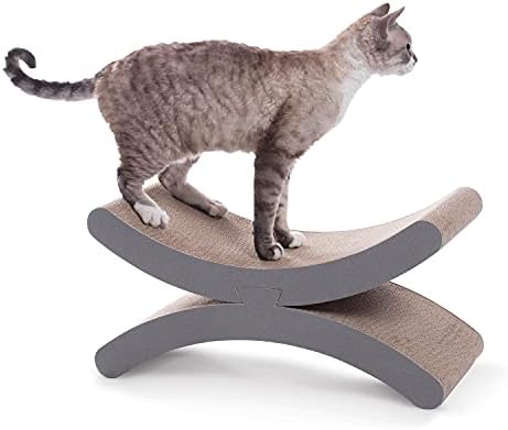 K & H Evcil Hayvan Ürünleri Yaratıcı Kitty Crescent Moon Kitty Scratcher (20 x 8.5 x 10) - Fiziksel ve Zihinsel Kedi Tırmalama