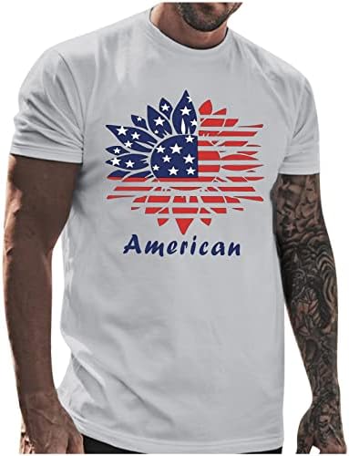 Erkek 4th Temmuz Gömlek ABD Bayrağı T Shirt ABD Bayrağı Tshirt Bağımsızlık Günü Rahat Amerikan Bayrağı Baskı Üstleri