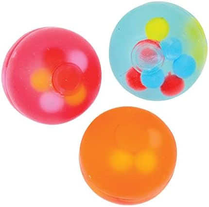 Raymond Geddes Atom Smash Odak Stres Topları (24'lü Paket) - Dönen Kürelerle Çeşitli Sıkma Fidget Topları-Çocuklar için Yumuşacık